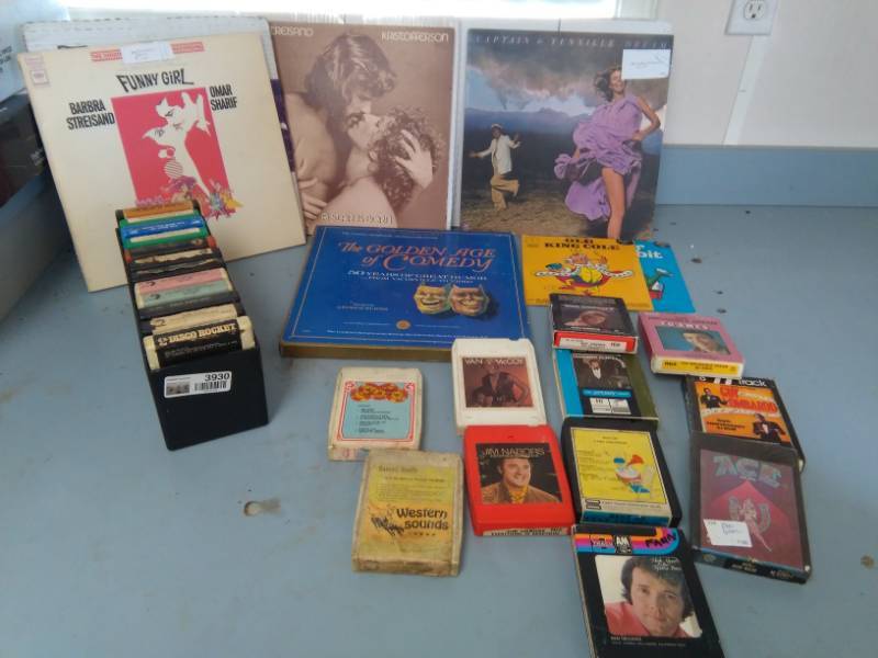 lot 3930 image: Vinyl Albums and 8 Track Tapes Lot