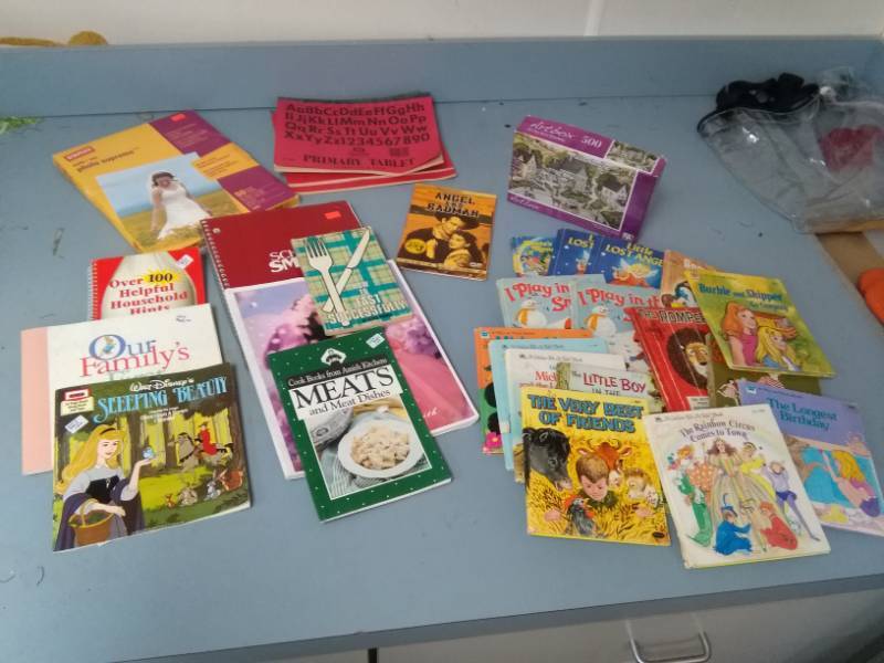 lot 9067 image: Vintage Childrens Books Notebooks Lot