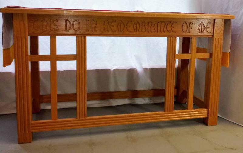 lot 1860 image: Oak Communion Table