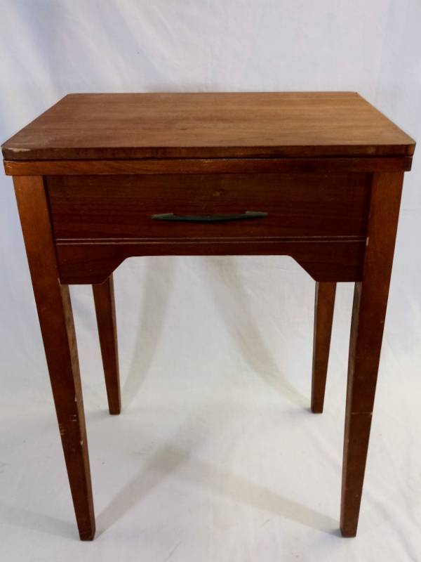 lot 1869 image: Sewing Machine Cabinet- Solid and Sturdy
