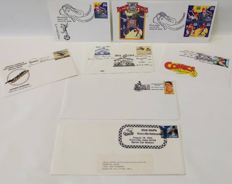 lot 1787 image: Mixed Lot Of Collectible Stamps  Ringling Bros. & More