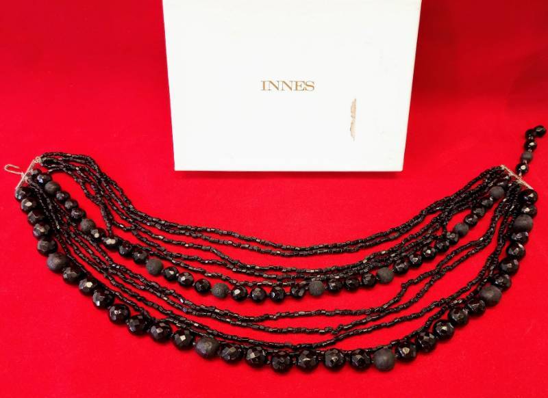 lot 1879 image: Stunning Vintage  13 Choker Style Necklace-  Layered Black