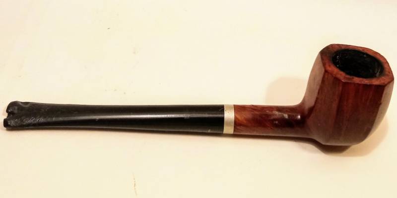 lot 1986 image: Franks Medico Tuxedo Imported Briar   6 Sided BilliardTapered Pipe  Used