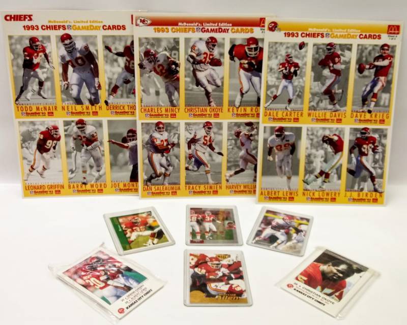 lot 2333 image: Kansas City Chiefs Football Card Lot- Old School- Check These Out