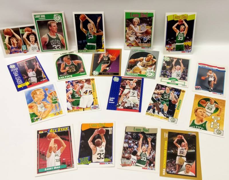 lot 2340 image: Larry Bird Basketball Card Lot