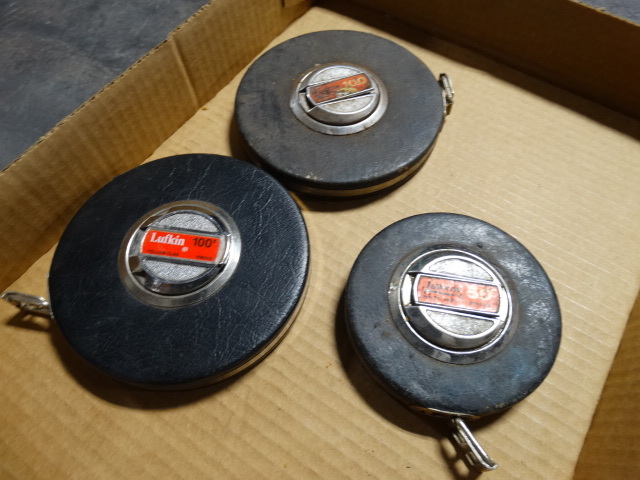 lot 6351 image: 3 Tape measures, 2- 100 and 1- 50.