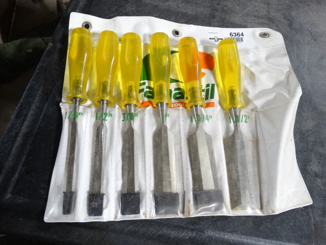 lot 6364 image: Famastil 6 piece chisel set.