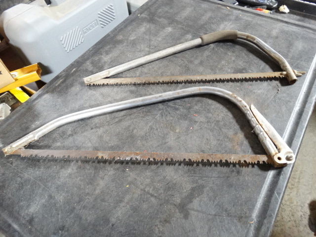 lot 6400 image: 2 Bow saws.