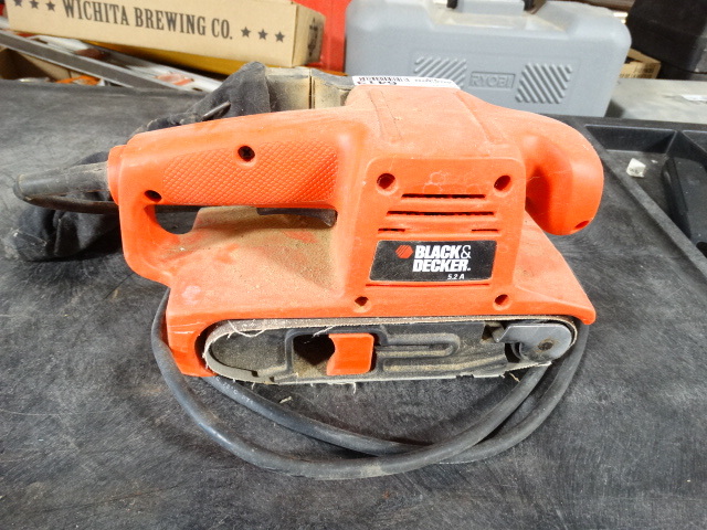 lot 6413 image: Black and Decker belt sander.
