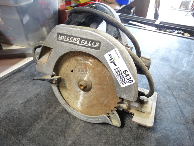 lot 6436 image: Millers falls 6.5 circullar saw.