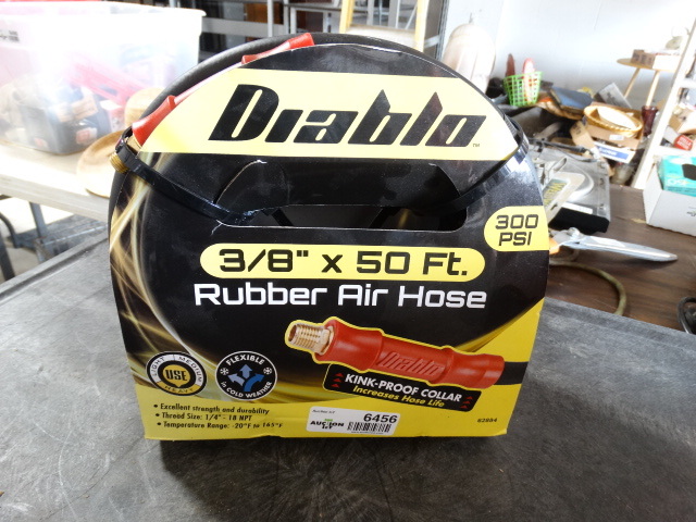 lot 6456 image: Diablo 50 rubber air hose.