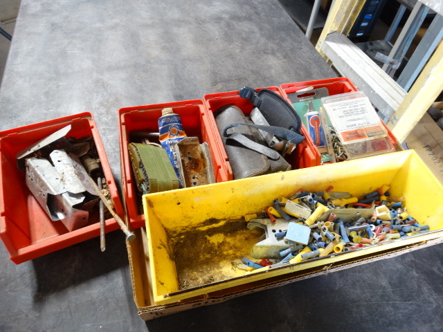 lot 6479 image: Lot with parts bins with contents.