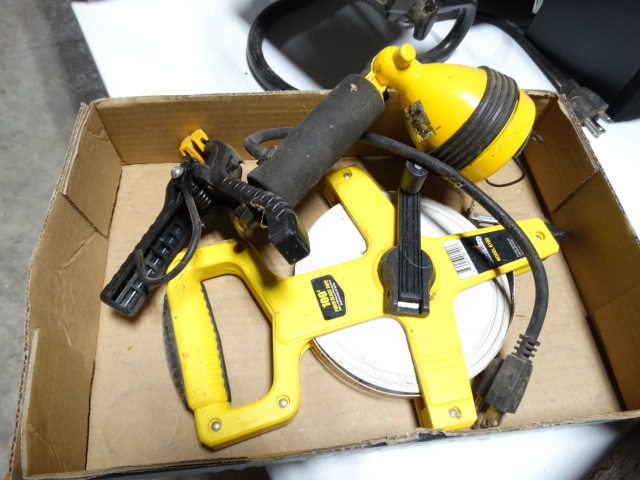 lot 6536 image: 100 fiber glass tape and clip on flashlight.