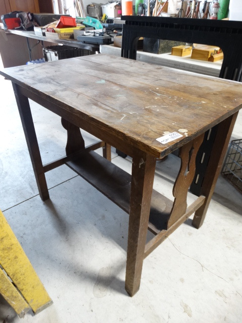 lot 6563 image: Small wood table.