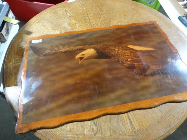 lot 6615 image: Wooden eagle art.