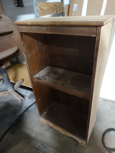 lot 6619 image: Wooden book case with 3 shelves.