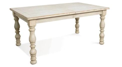 lot 1408 image: Riverside Aberdeen Rectangular Dining Table, White MSRP $857.99