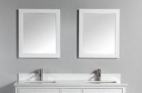 lot 1431 image: Vanity Art Pair of White Mirrors
