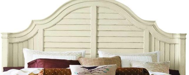 lot 1451 image: Paula Deen Steel Magnolia King Headboard Only MSRP $1112.99