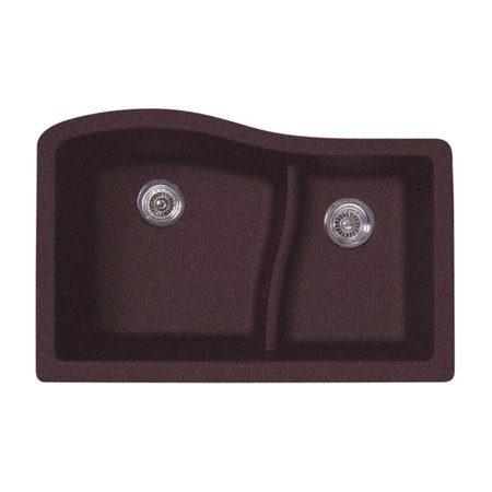 lot 5612 image: Swanstone QU03322LS.170 Espresso 32  Double Basin Undermount Granite