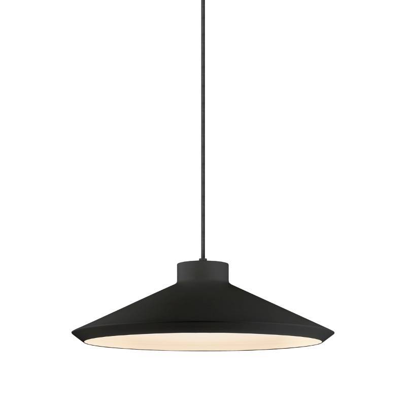 lot 5632 image: Sonneman 2754.25 Satin Black Features Metal specialty shade Designed to cast light in a downward