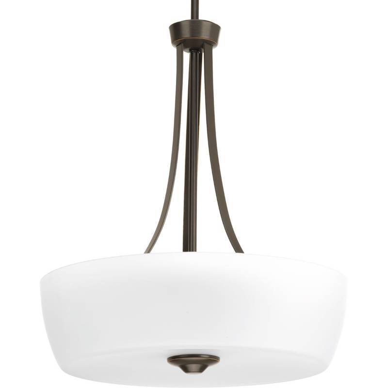 lot 5637 image: Progress Lighting Leap 3 -Light Antique Bronze Pendant