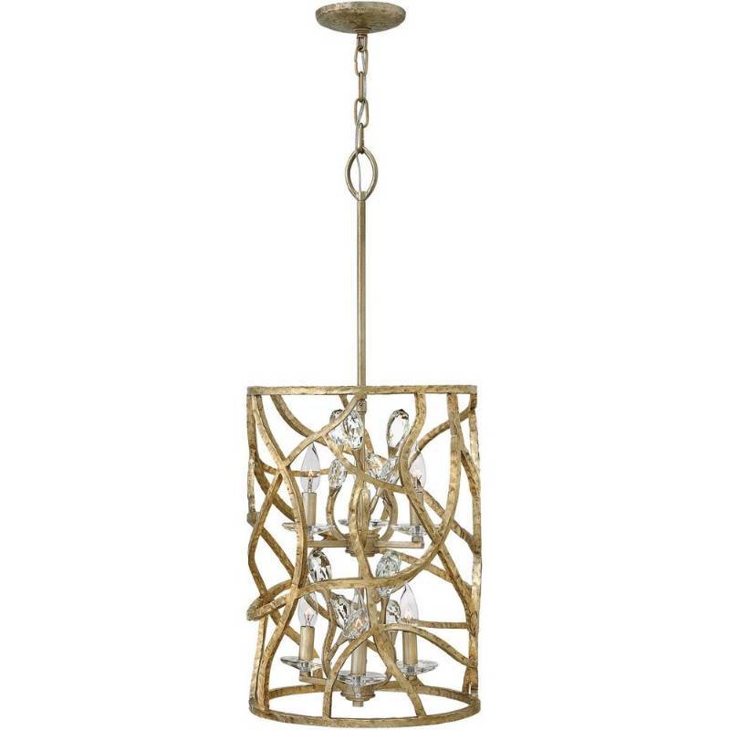 lot 5654 image: Eve Champagne Gold Six-Light Two Tier Foyer