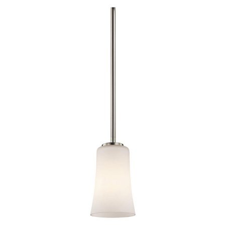 lot 5689 image: Kichler Builder 43077NI Armida 1 Light Mini Pendant in Brushed Nickel