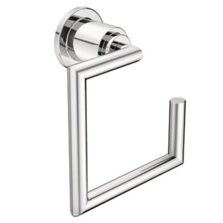 lot 5744 image: Moen CSIYB0886CH Chrome Arris Wall Mounted Towel Ring from the Arris