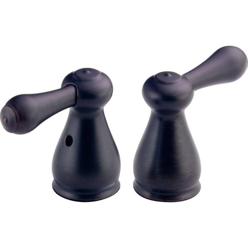 lot 5764 image: Lot of 2 Delta H278RB Venetian Bronze Leland Two Metal Lever Handles from the