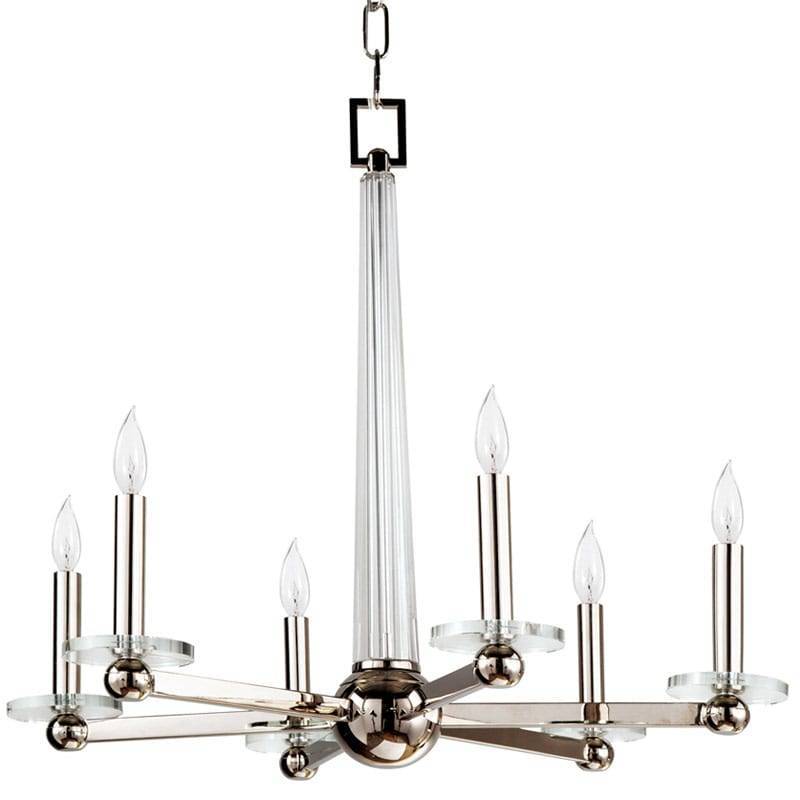 lot 5779 image: Park Harbor PHHL6066 Hamilton 24  Wide 6 Light Chandelier with Clean Modern Arms