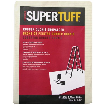 lot 5800 image: Lot of 2 Trimaco 80201 9 x 12 ft. Butyl Dropcloth