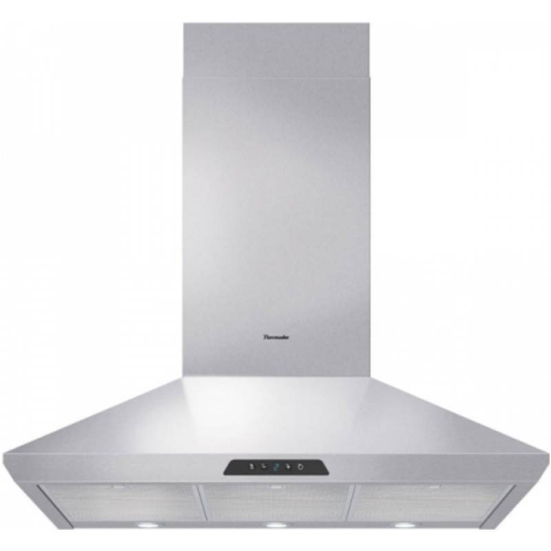 lot 5824 image: Thermador Masterpiece Series HMCB36FS Wall Mount Chimney Range Hood with 600 CFM Internal Blower, Halogen Lights, 4-Speed Touch Controls and 7 Segment Electronic Display 36-Inch