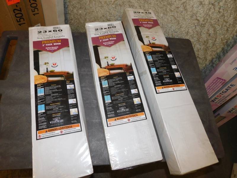lot 5717 image: Lot of Premium 2 Faux Wood Blinds