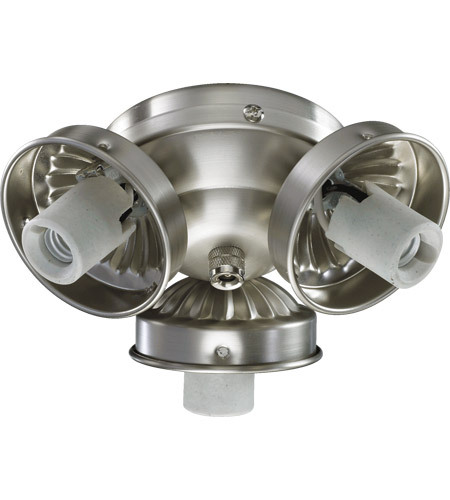 lot 5672 image: Quorum 2303-9065 Signature 3 Light Satin Nickel Fan Light Kit