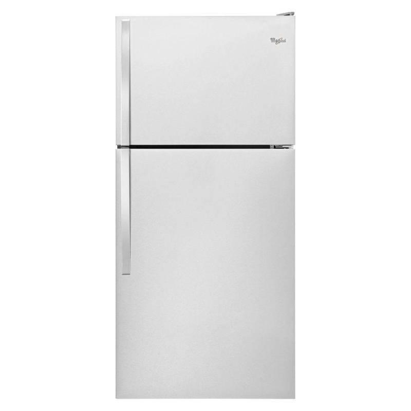 lot 5582 image: Whirlpool 18.2 cu. ft. Top Freezer Refrigerator in Stainless Steel -WRT138FZDW