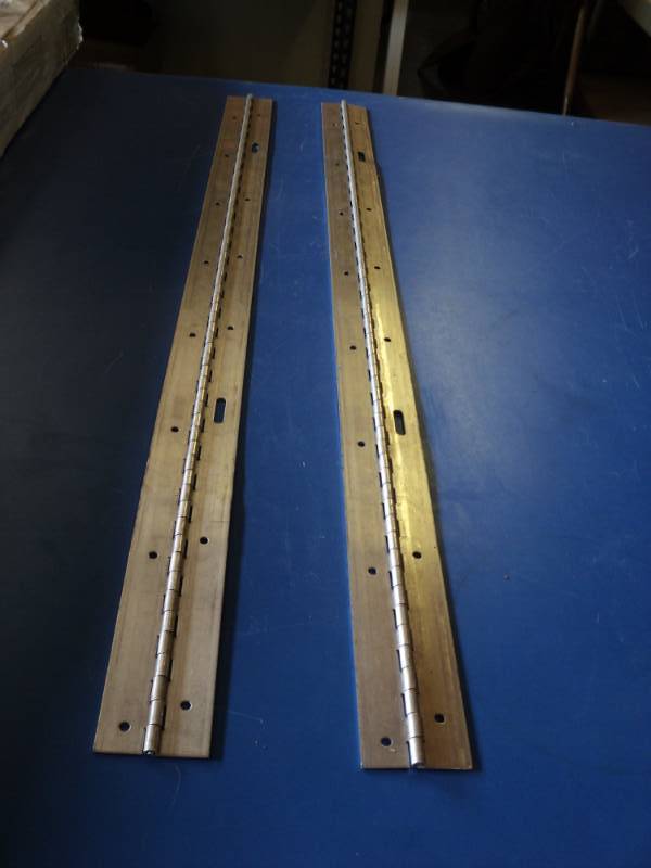 lot 8652 image: (2) ct lot staninless steel piano style hinges 2 (open) x 31, hardware not included
