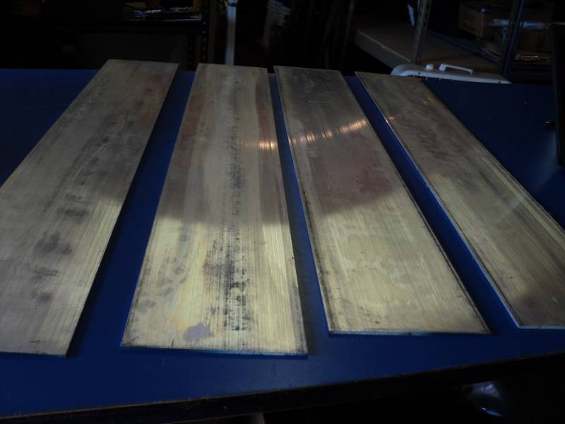 lot 8677 image: (4) pieces non-ferrous flat bar stock, 6 x 3