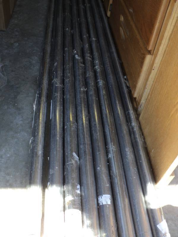 lot 8685 image: (8) ct lot Steel poles 1-12 diameter x 8 long
