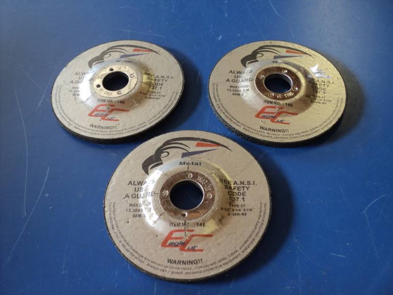 lot 8700 image: (3) ct lot Eagle Cut Metal Grinding blade, Type 27, 4-12 x 14 x 78