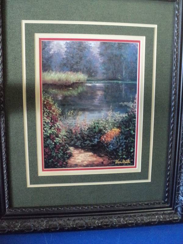 lot 8750 image: Professionally matted and framed print, Van Martin, 20 x 24