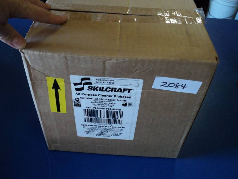 lot 8751 image: (1) case Skilcraft All Purpose Cleaner Bio-Based, (12) 16 oz spray bottles
