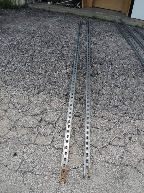 lot 8858 image: (2) pieces C Channel bracket, 12 x 1-12 x 10, rusted on ends