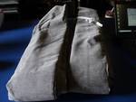 lot 8791 image: (1) pair Gray drapes, 46 x 8, drapes are used but in good condition, they will need to be washed and pressed