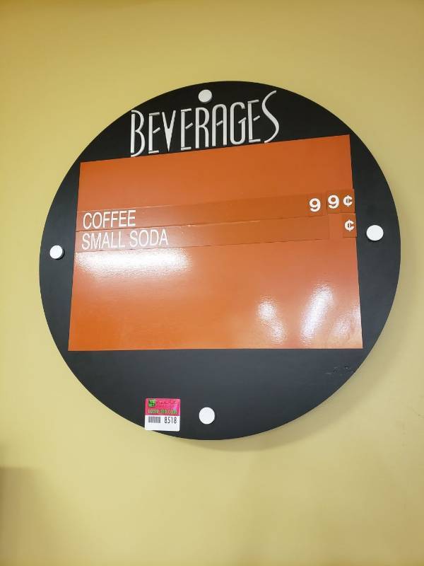 lot 8518 image: Beverage sign