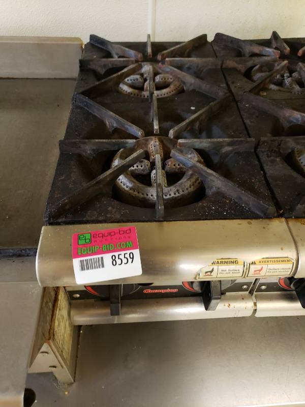 lot 8559 image: APW wyott Gas 2 burner stove
