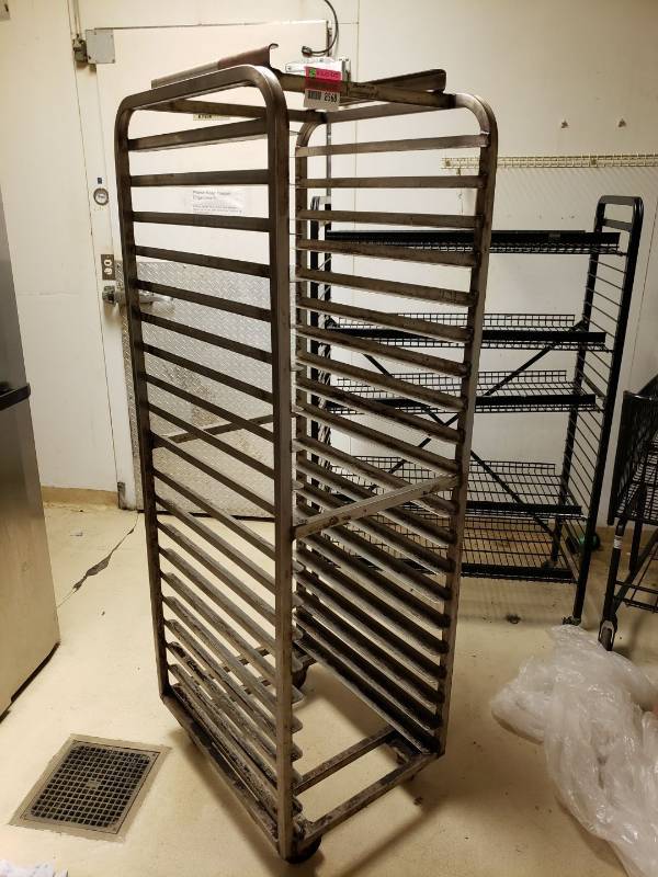 lot 8568 image: Stainless sheet pan rack