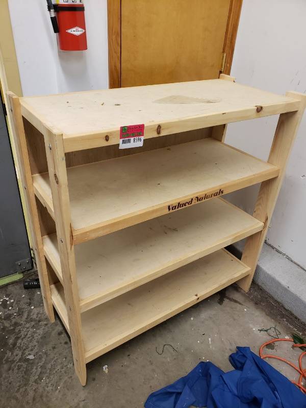 lot 8596 image: Wooden storage rack