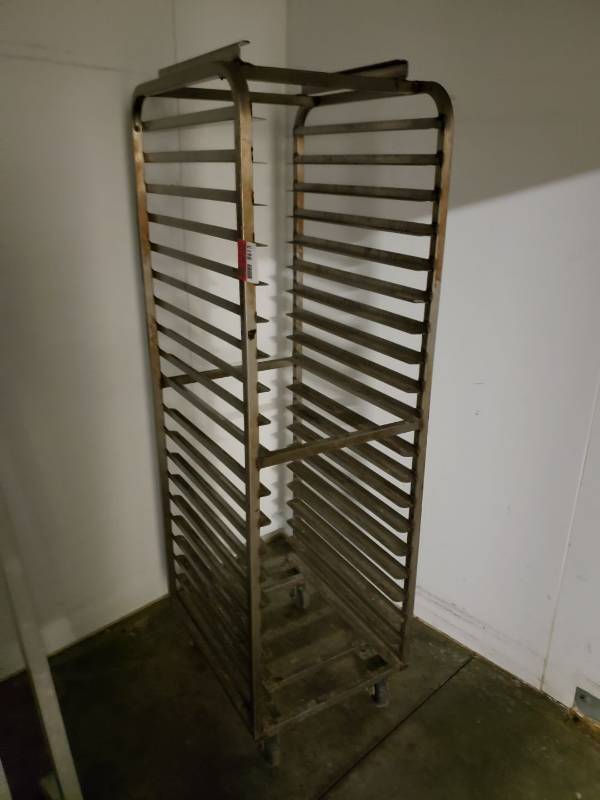 lot 8613 image: stainless sheet pan rack
