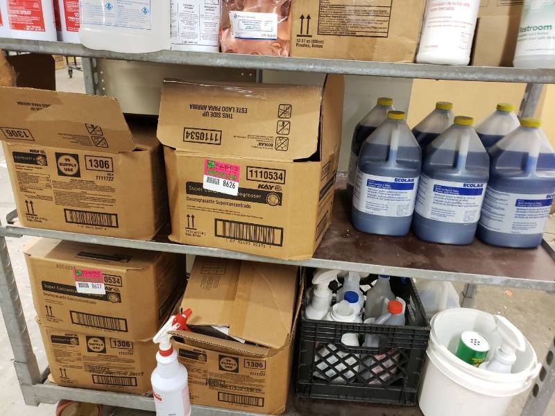 lot 8626 image: Chemicals on shelf